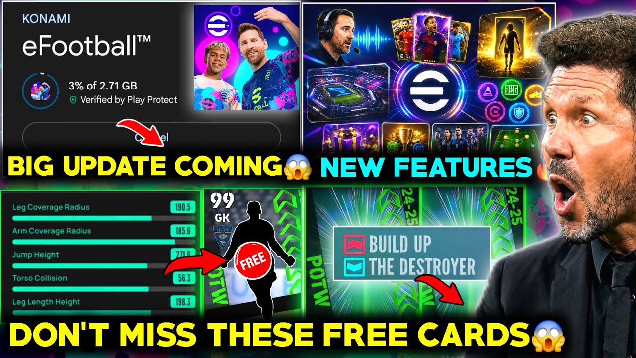 Big update coming 😱🔥 | New official changes🔥 | Don't miss these Rare free cards | efootball