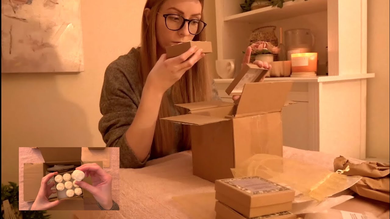 ASMR Wax Melt Unboxing video - POUR LONDON (ETSY) - Soft Spoken to help you drift off to Sleep.