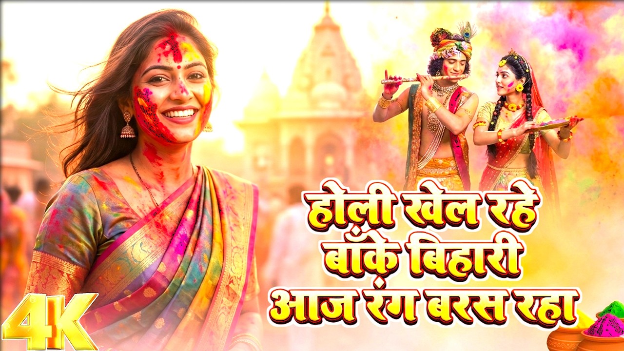 #video | होली  खेल रहे बाँके बिहारी ❤️ | वृंदावन में रंग बरसे | Holi Special Bhajan 