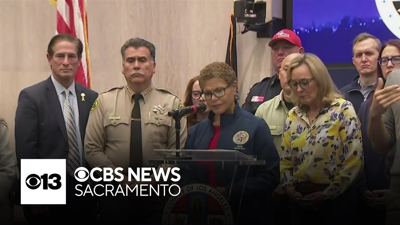 LA mayor remains silent when reporter questions why she wasn't back home during fires