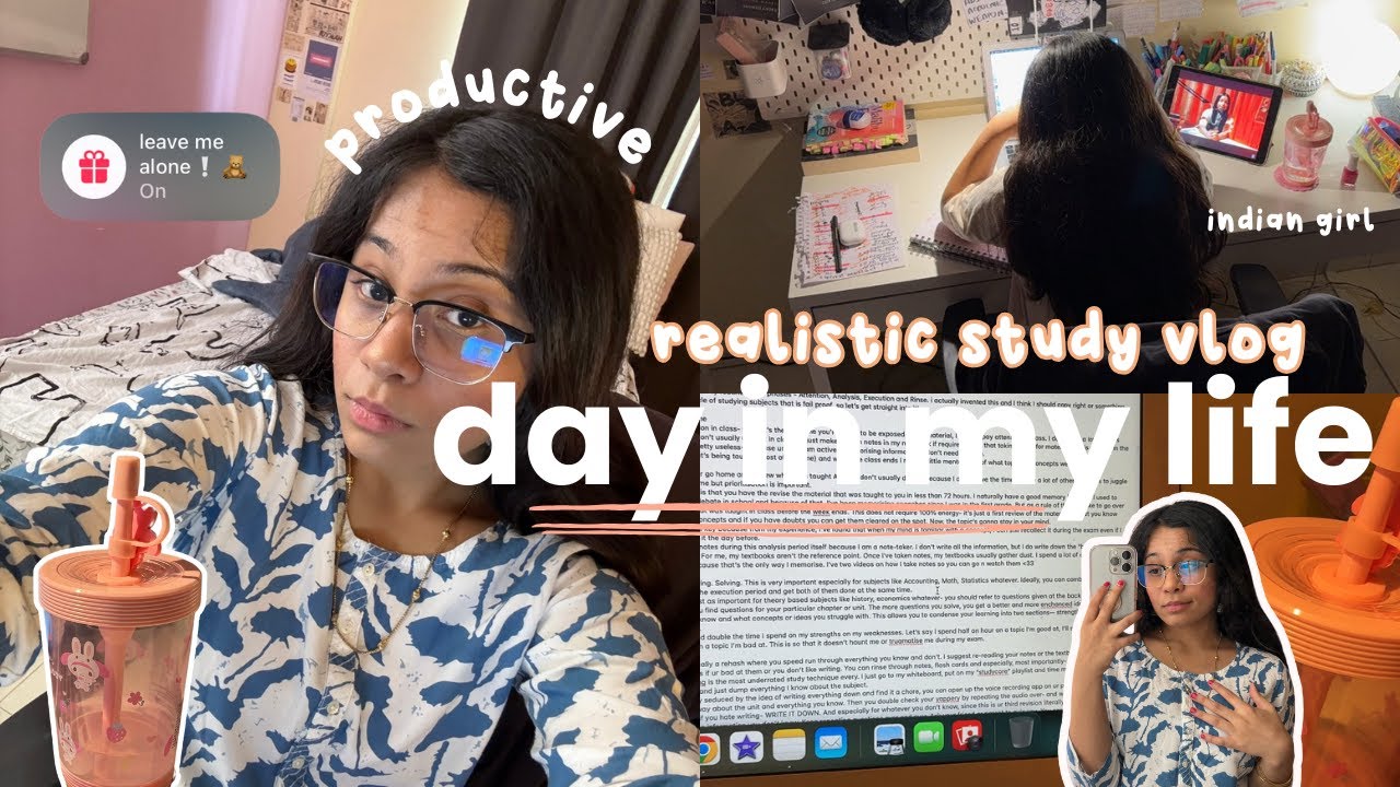 PRODUCTIVE STUDY VLOG 💌 a realistic day in my life, late night studying & exam prep