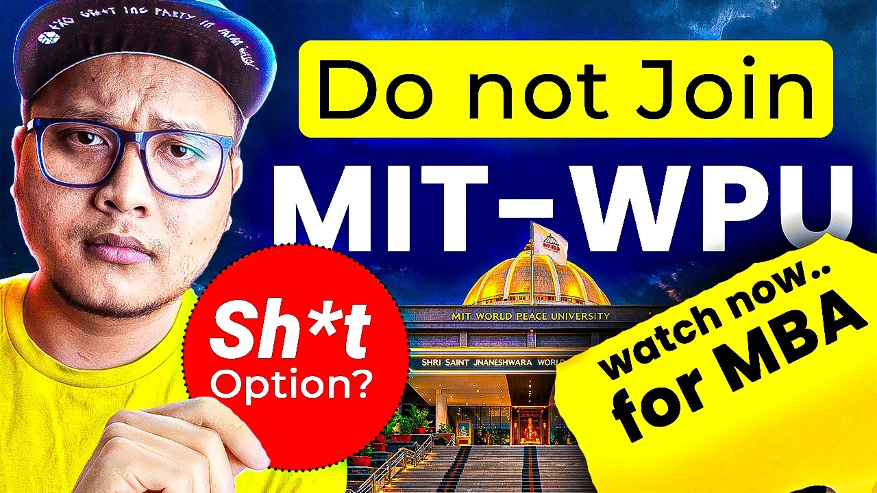 MIT-WPU Pune MBA Review 🤬 Bad Placements? Don't Join Before Watching✅