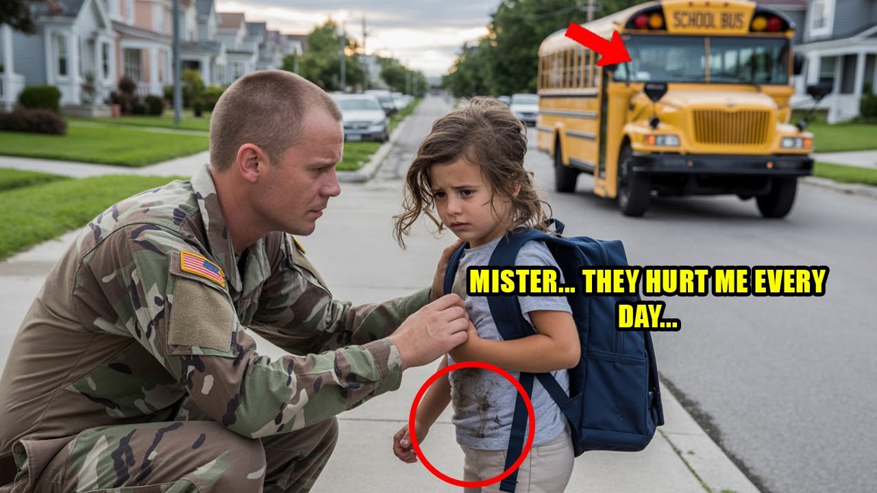 A Soldier Saw A Little Girl Pointing At The Bus, Shaking In Fear  What He Did Next Shocked The Town…
