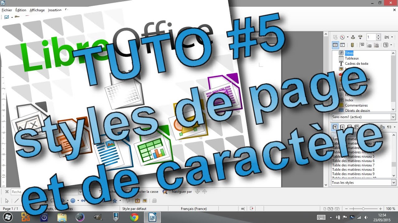 Tutoriel LibreOffice #5 (style de page et de caractère)