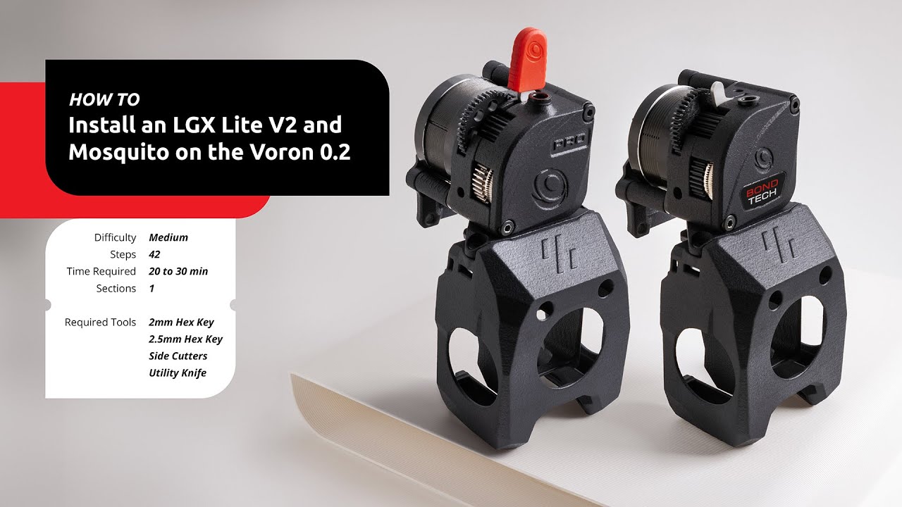 How To Install a LGX Lite V2 and Mosquito Hotend On The Voron V0.2
