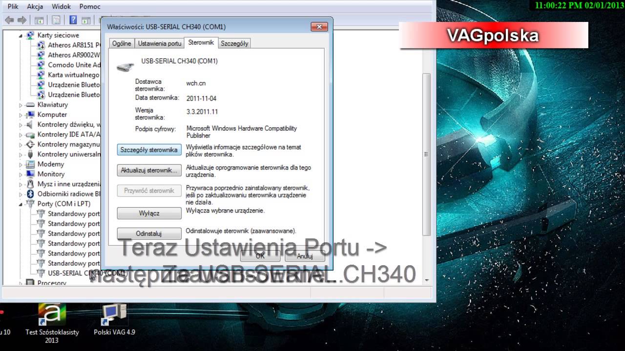 Instalacja Sterownika do VAG KKL