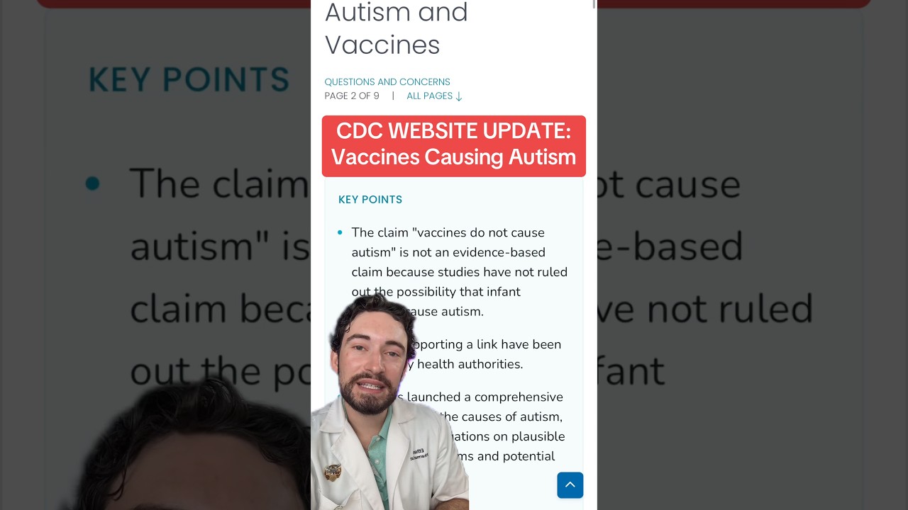 CDC обновил страницу, намекая на связь вакцин с аутизмом. Фармацевт анализирует данные
