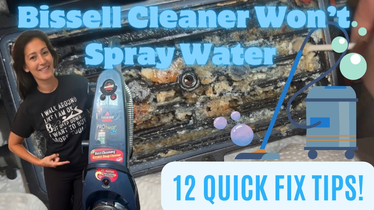 My Bissell Pro Heat Carpet Cleaner won't SPRAY WATER😭 (12 Quick Fix Tips to get it WORKING again!)