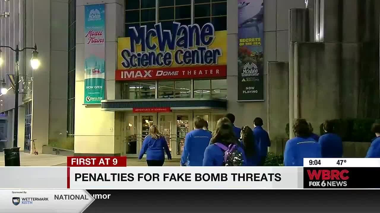 Penalties for fake bomb threats