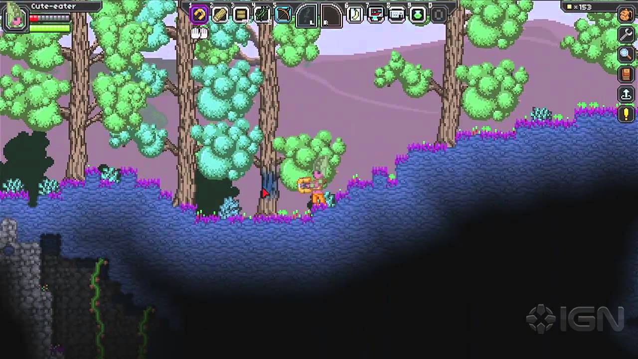 Starbound - Crafting Your First Pickaxe and Other Important Items