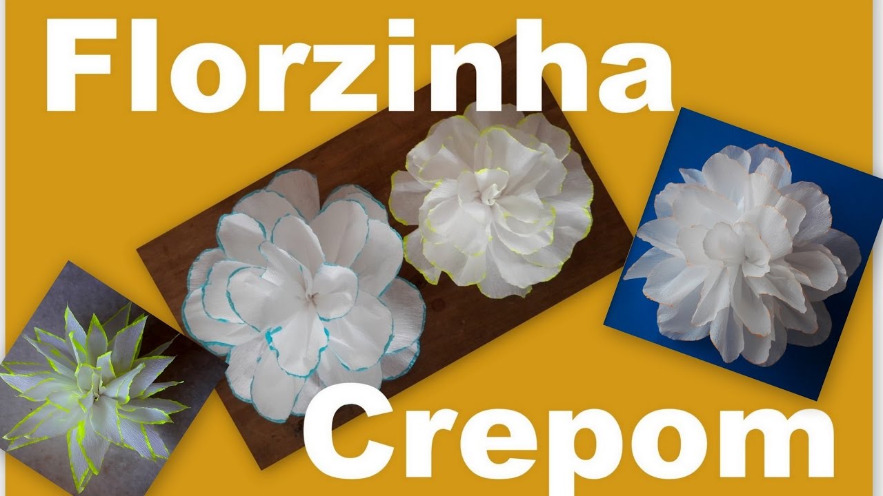FLOR DE PAPEL CREPOM - MINI FLOR  - PASSO A PASSO