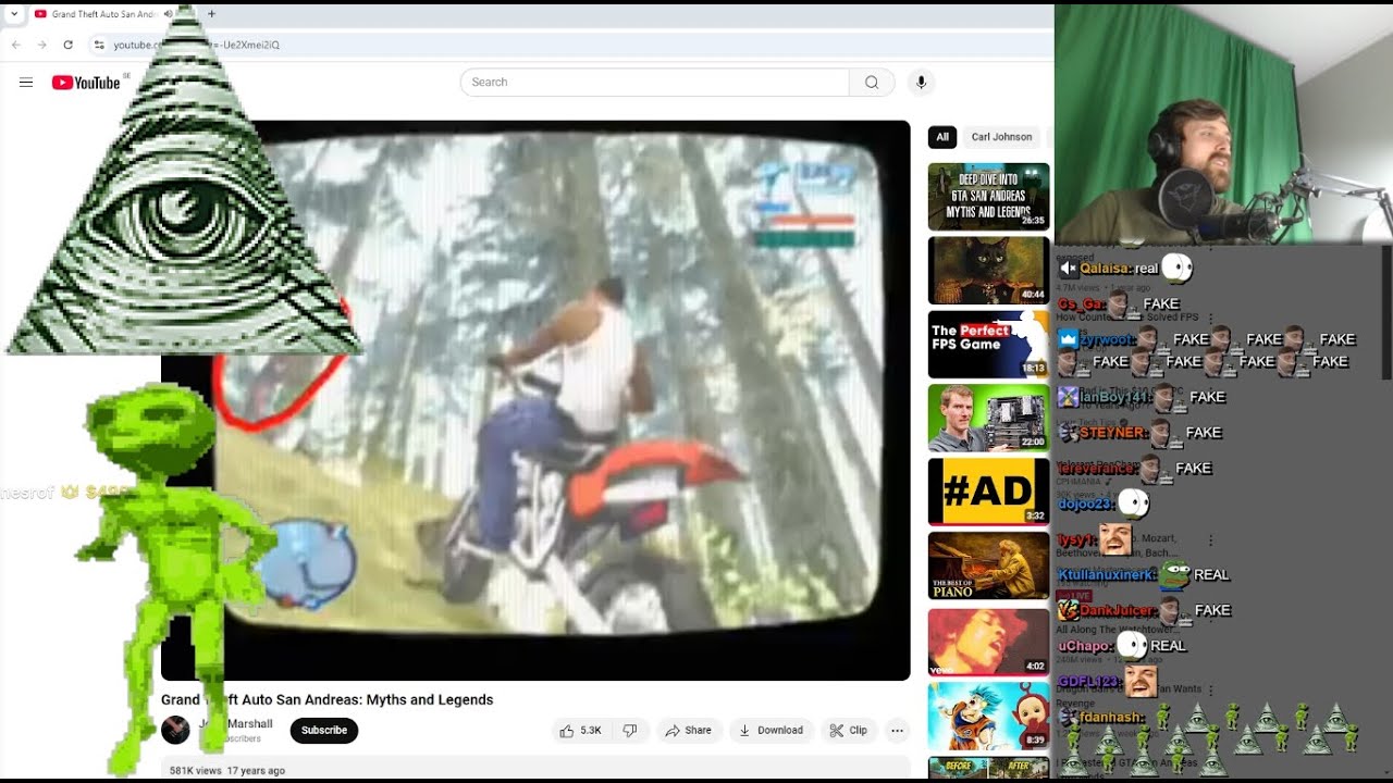 Forsen reacts to Grand Theft Auto San Andreas: Myths and Legends