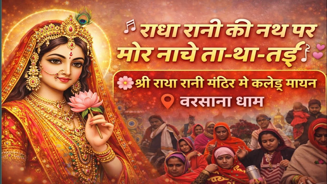 राधा रानी की नाथ पर मोर नाचे ता-था-तई | Divya Kaleu Gayan | Shri Radha Rani Mandir, Barsana Dham
