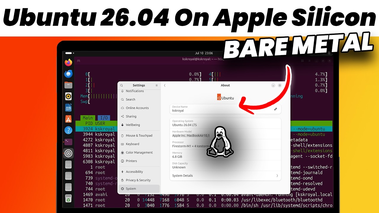 Установка Ubuntu 26.04 LTS на Apple Silicon (M1 и M2) &mdash; нативно, без виртуальной машины