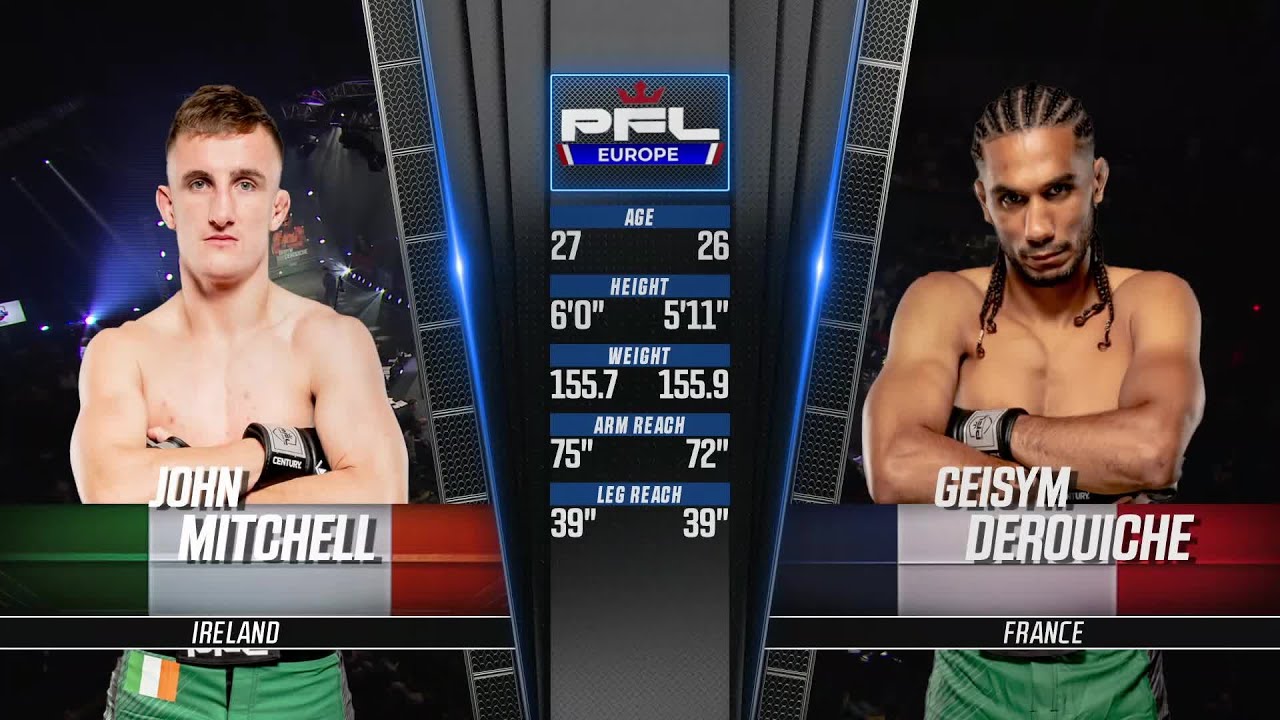 John Mitchell vs Geisym Derouiche 1 | PFL Berlin Full Fights