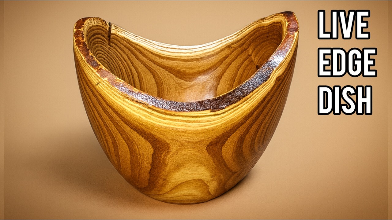 “Turning a Jujube Log into a Natural Edge Dish — No Lathe!”