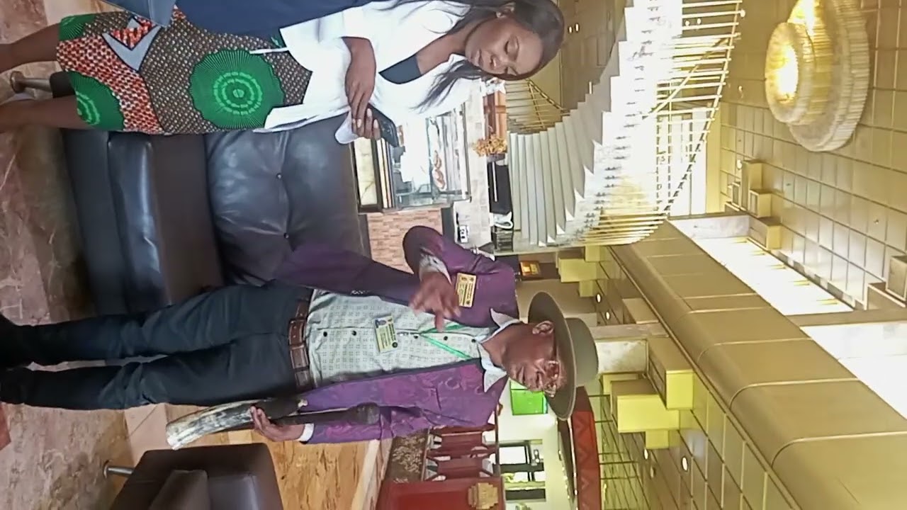EMPEROR KING MUNHUMUTAPA with DIANA KAPELA director of partnership and contracts in Tourism Board 
