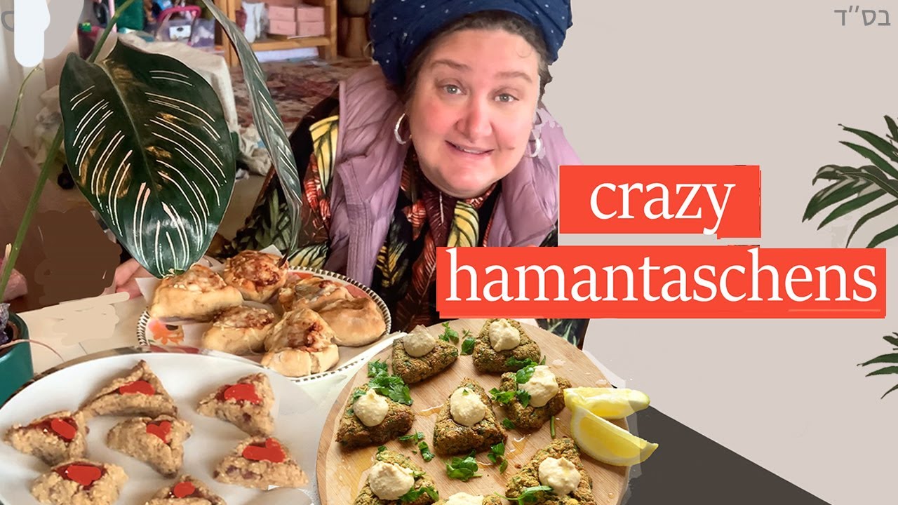 3 Easy PURIM RECIPES! Hamantashens: falafel, peanut butter jelly & hot pocket pizza. What's Purim?