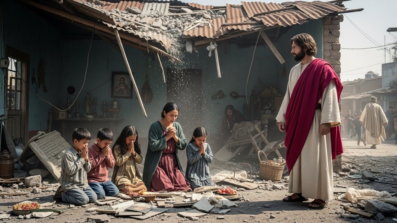 MADRE SOLTERA Y 4 HIJOS ORABAN MIENTRAS EL TEMBLOR DESTRUÍA SU CASA…PERO JESÚS INTERVINO Y FUE DIVIN
