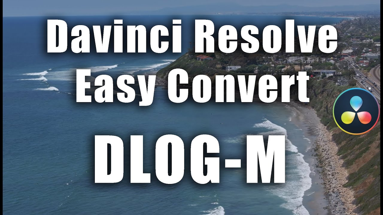 DLOG-M, How To Convert in Davinci Resolve-New and EASY DJI Tip!
