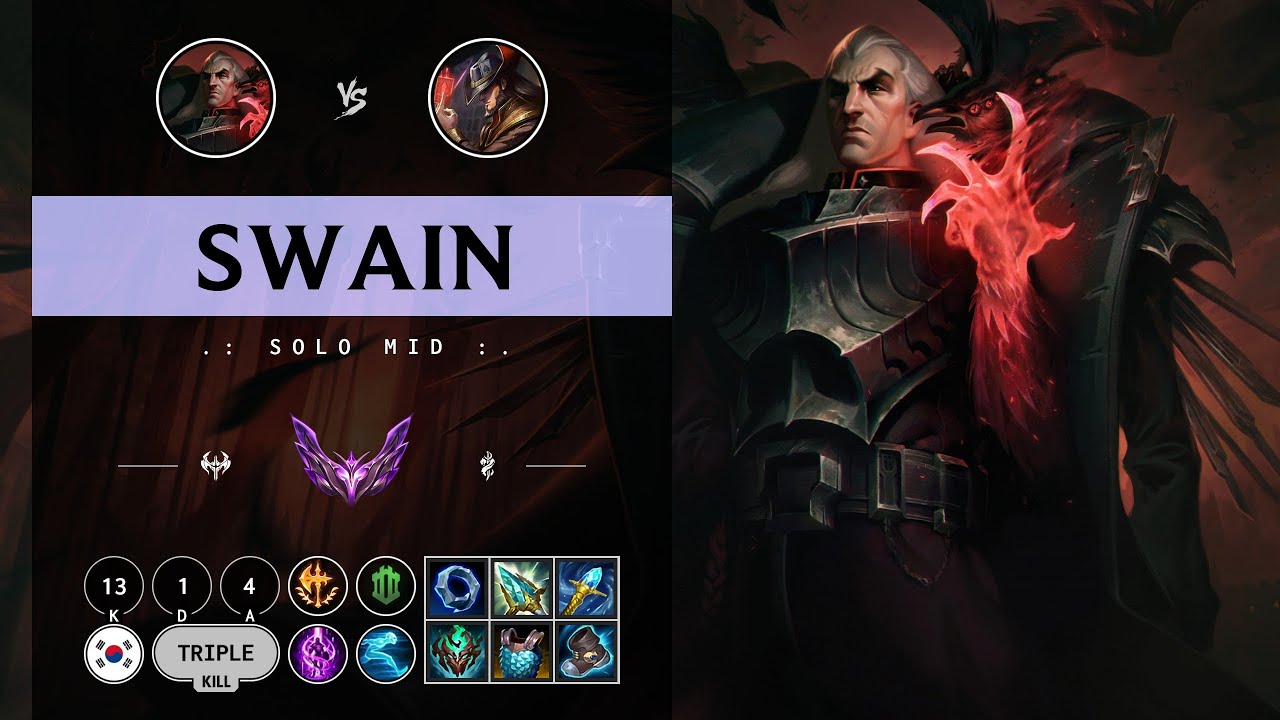 Swain Mid vs Twisted Fate - KR Master Patch 14.9