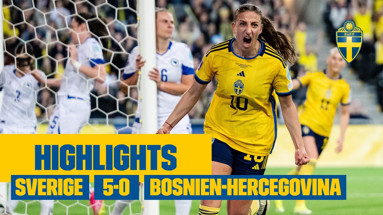 Svensk kross! Kafaji och Vinberg med sina första landslagsmål! | Highlights 5-0