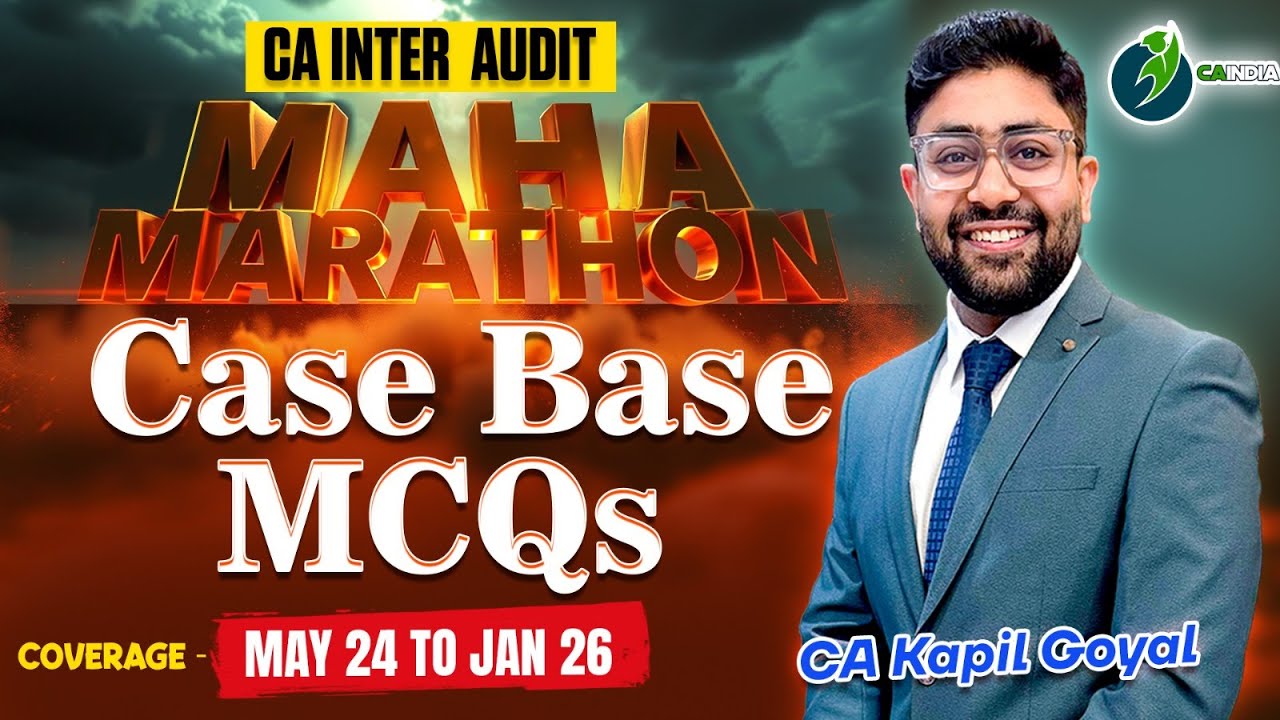 CA Inter Audit Case Base MCQ's Marathon of All RTP , MTPs , Past Years & ICAI Study Material
