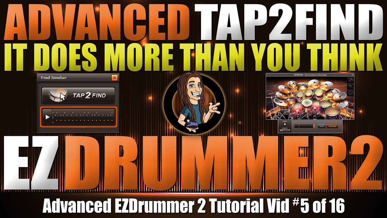 Advanced Tap2Find in EZDrummer 2, plus triplet workflow