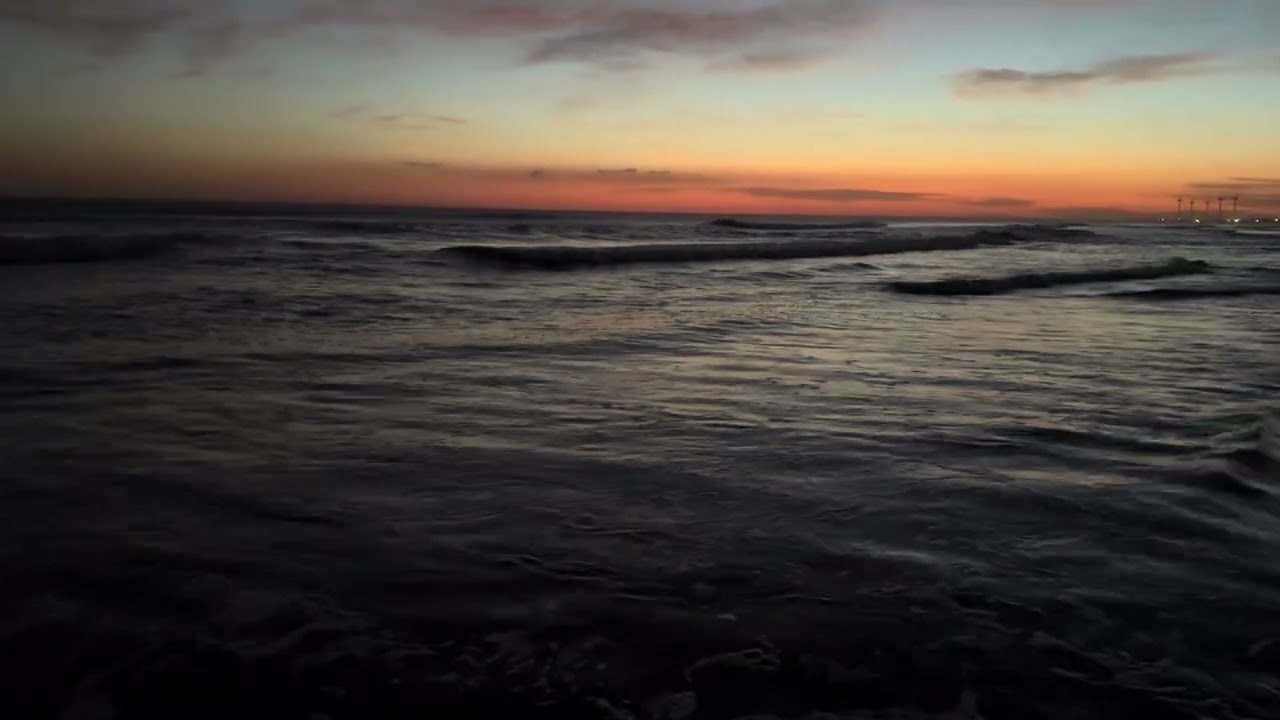 Sonido y video real de olas del mar al atardecer para dormir y relajarse /  relajación natural