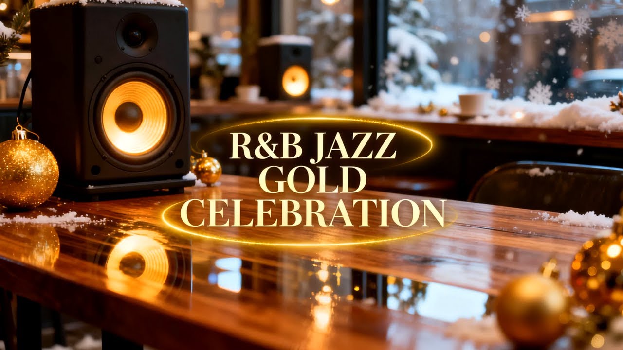 Rainy November Smooth Jazz Focus | Warm Golden RnB Café Study Ambience