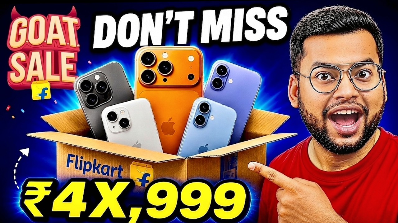 Flipkart GOAT Sale iPhone Deals🔥🔥 iPhone 17 Offer, Samsung S25 Ultra & Amazon Prime Day Sale 2026