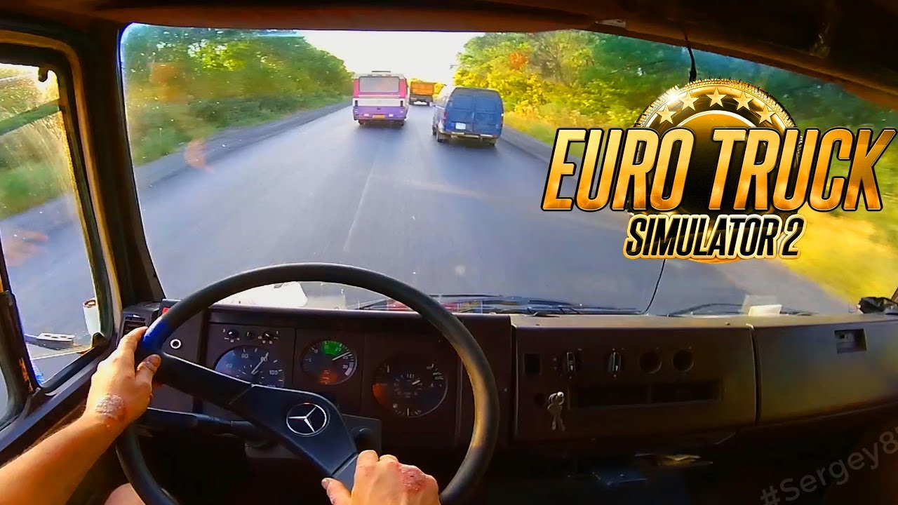 ETS2 Real Life #4 Раслабляющее Вождение Грузовика Мерседес от Первого Лица по Проселочной Дороге