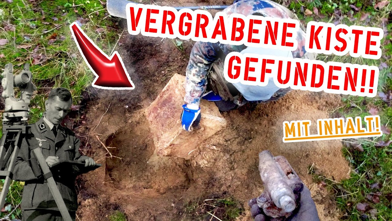 Vergrabene Kiste im Wald beim Sondeln mit Metalldetektor gefunden! (WW2)(Schatzsuche)
