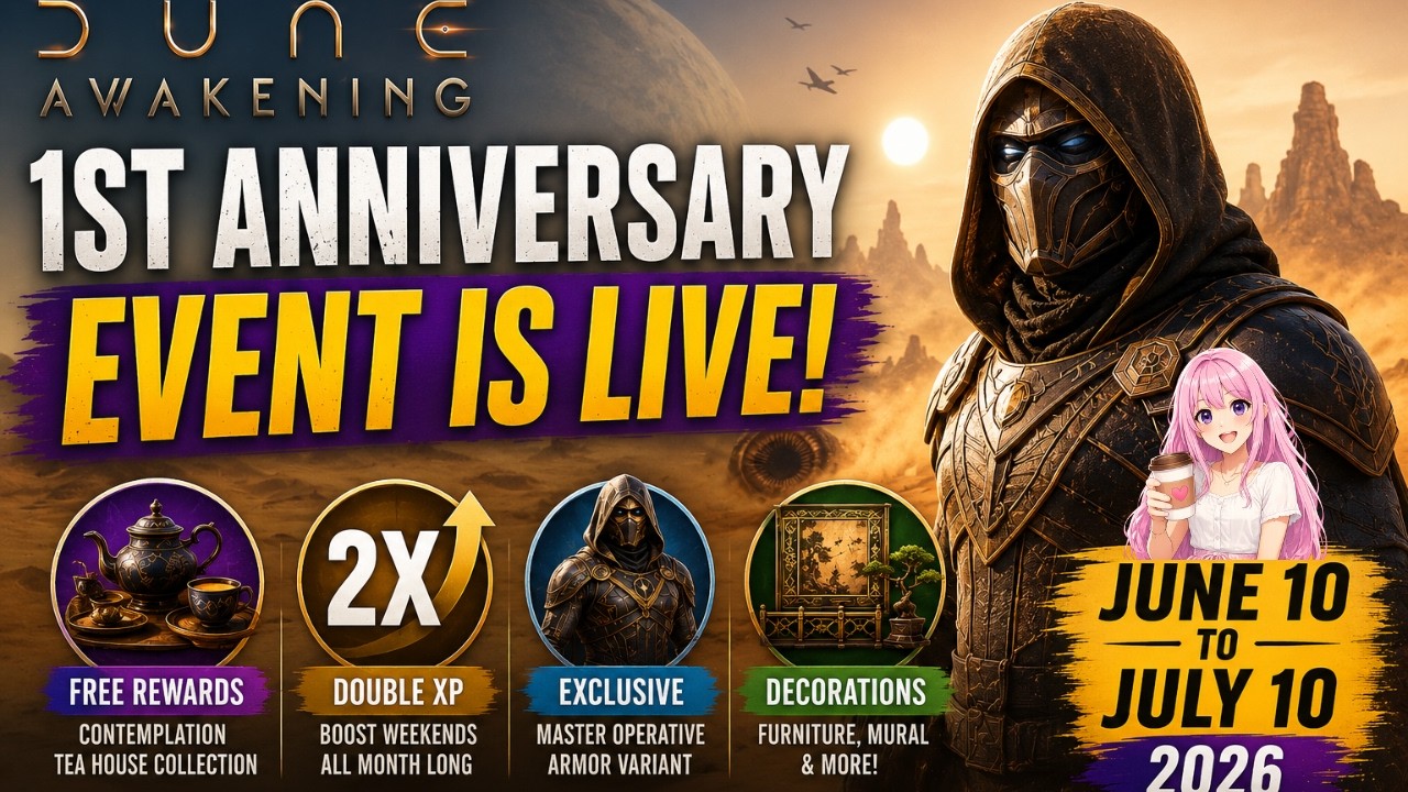 Событие в честь первой годовщины Dune Awakening уже началось! Бесплатные награды, двойной опыт и ...