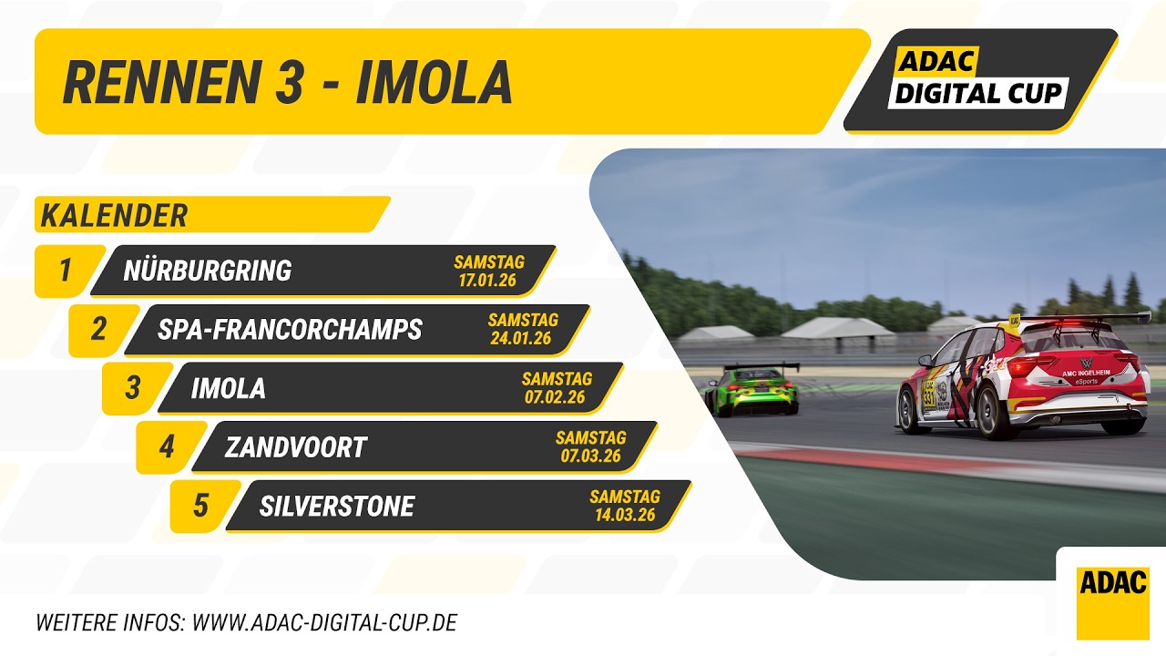 LIVE 🔴: ADAC Digital Cup 2026 - Round 03 | Imola