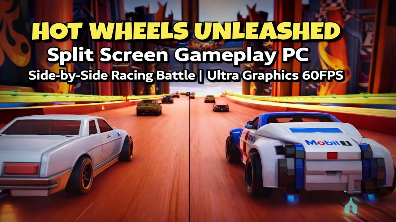 🔥 HOT WHEELS UNLEASHED Split Screen Gameplay PC | Side-by-Side Racing Battle | Ultra Graphics 60FPS