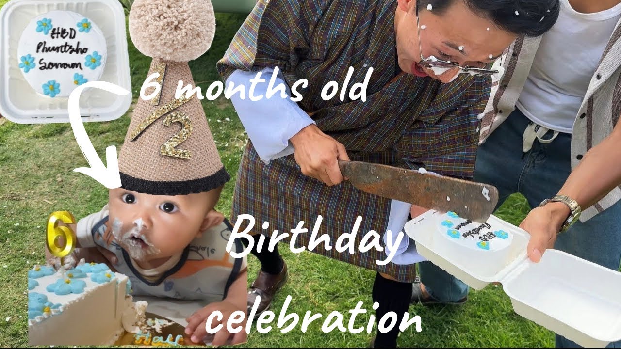 Celebrating @PhuntshokSonam birthday |and my sons half birthday