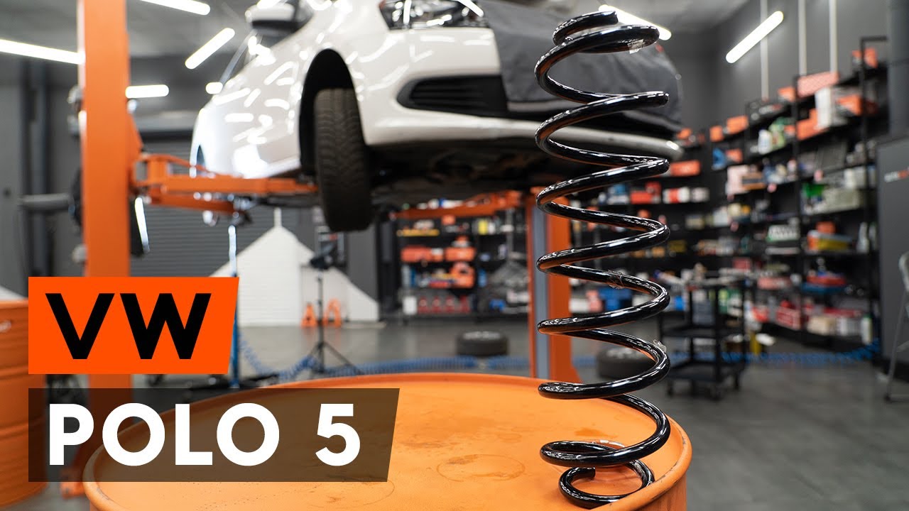 Hvordan bytte bak fjærer der på VW POLO 5 (612) [AUTODOC-VIDEOLEKSJONER]