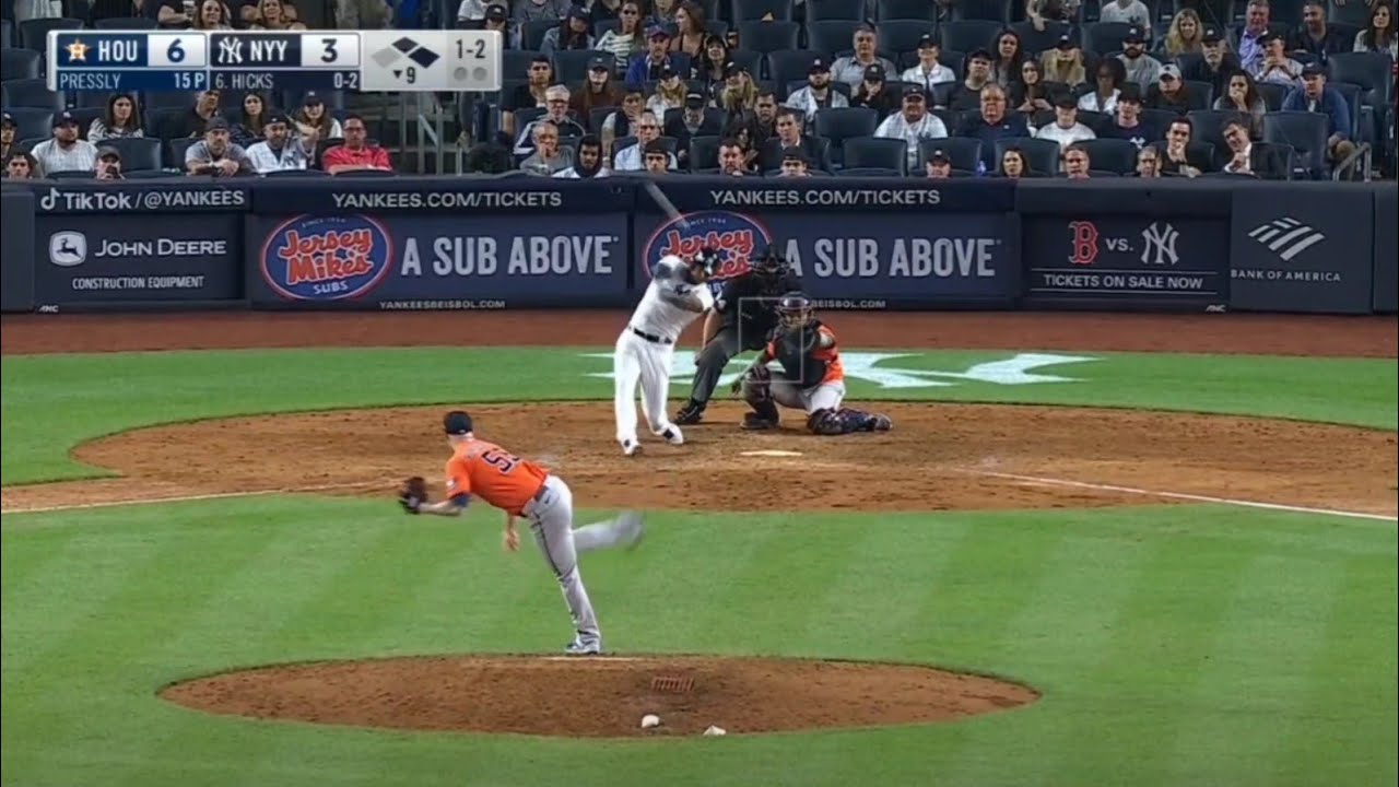 Aaron Hicks Hits A Game Tying Three Run Home Run In the Bottom of 9th Vs Astros!! LET'S GO !!!!!!!
