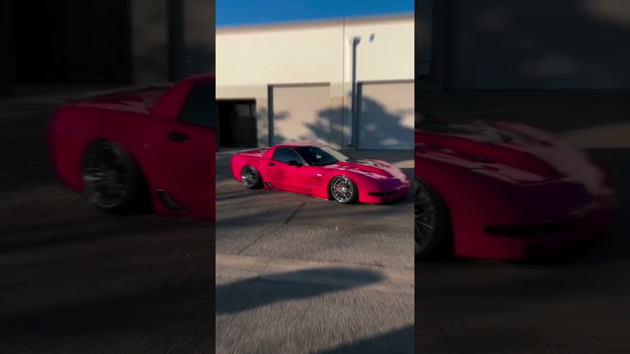 KPMF Momentum Pink Wrap on Corvette