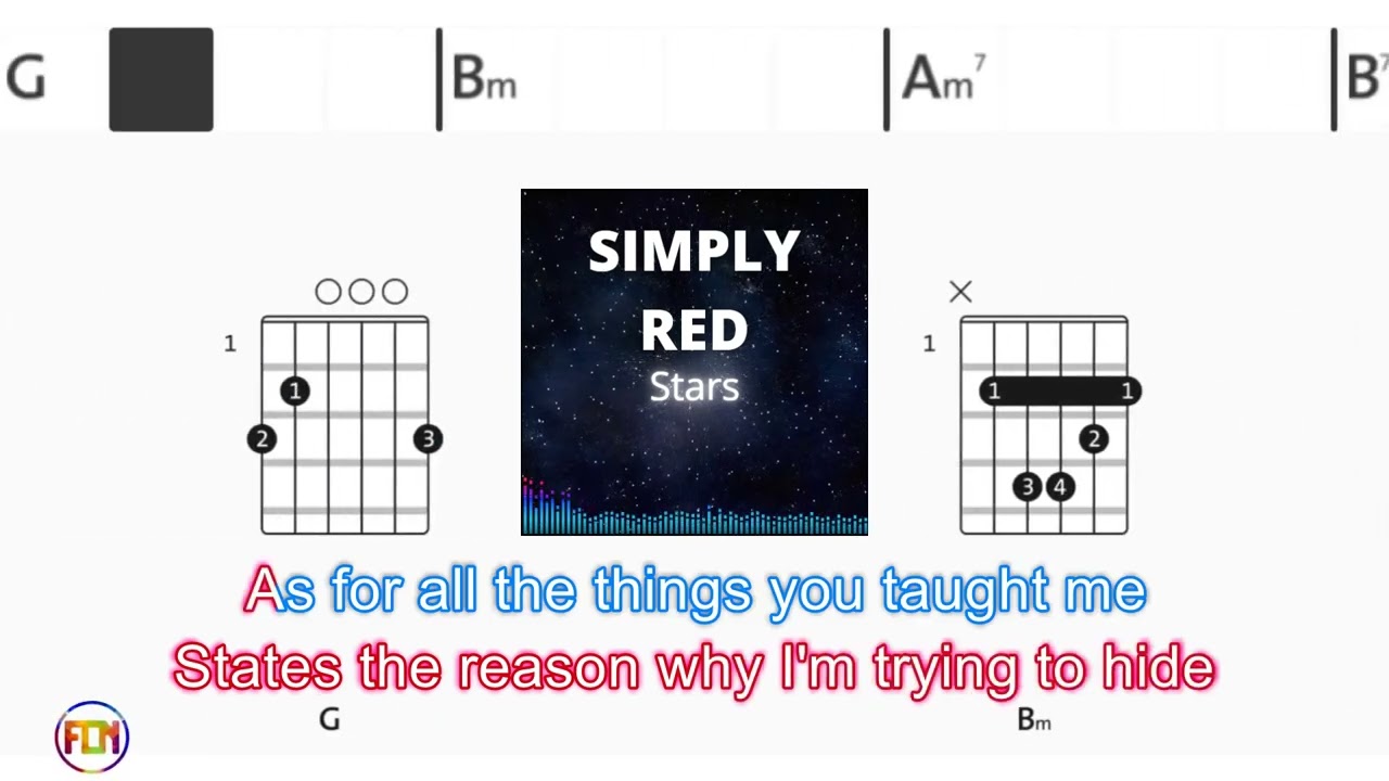 SIMPLY RED Stars FCN GUITAR CHORDS & LYRICS