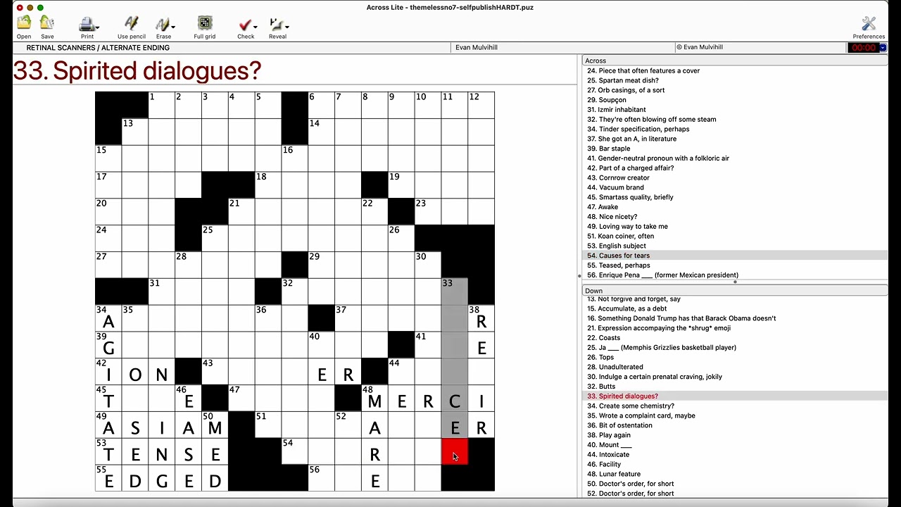How to Solve A Difficult Themeless Crossword Puzzle