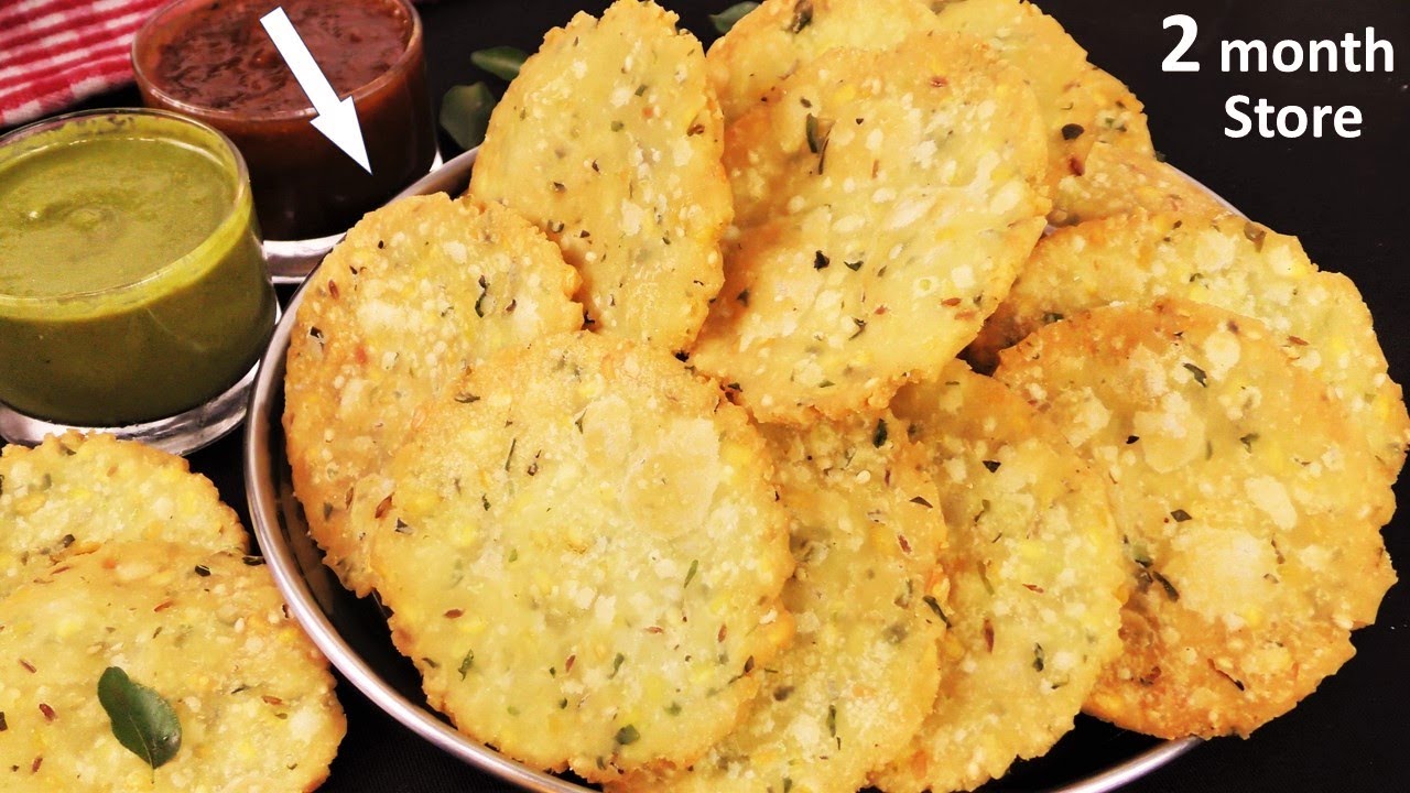चाय के साथ मांगे कुछ स्नैक्स 10 Min 3 चीज़ो से चावल की पपड़ी 2 महीने रहो रिलैक्स Rice Papdi Namkeen