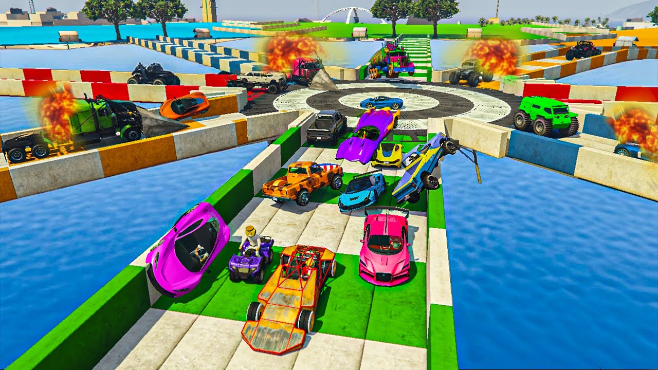 CARA A CARA CON COCHES ALEATORIOS Y EL ÚLTIMO EXPLOTA! HAY 100 CAMINOS!! - GTA 5 ONLINE
