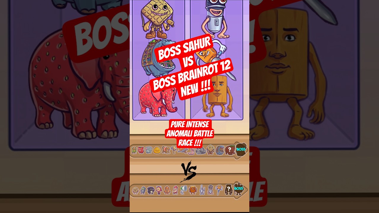 PURE INTENSE ANOMALI BOSS 12 VS BOSS SAHUR #mergefellas #anomali #brainrot #viral