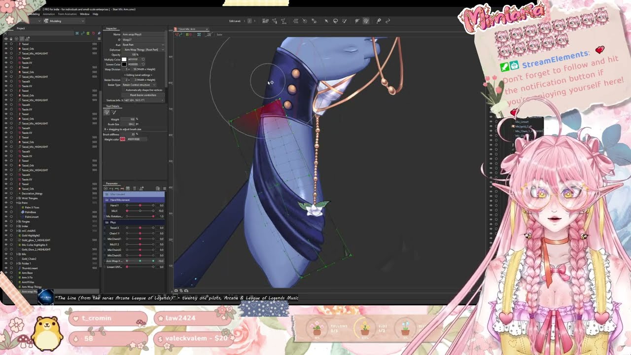 🌷Rigging Physics UwU🌷Mim Streams L2D Rigging!