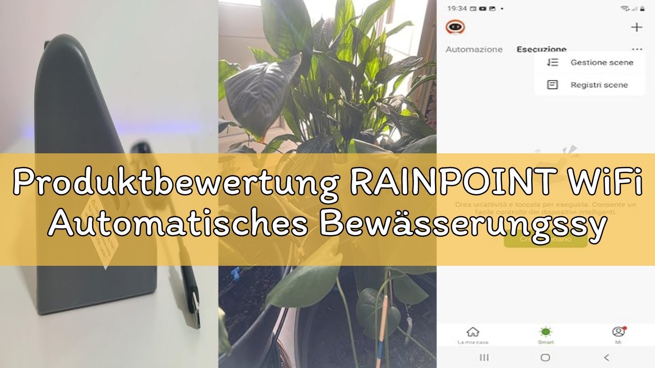 Produktbewertung RAINPOINT WiFi Automatisches Bewässerungssystem, Einstellbare Wassermenge, APP-Fern