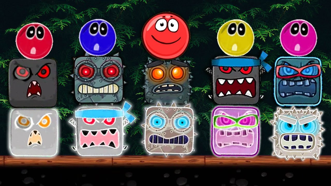 COLORFUL GHOST BOSSES VS CLASSIC BALL ALL LEVEL ALL BOSSES