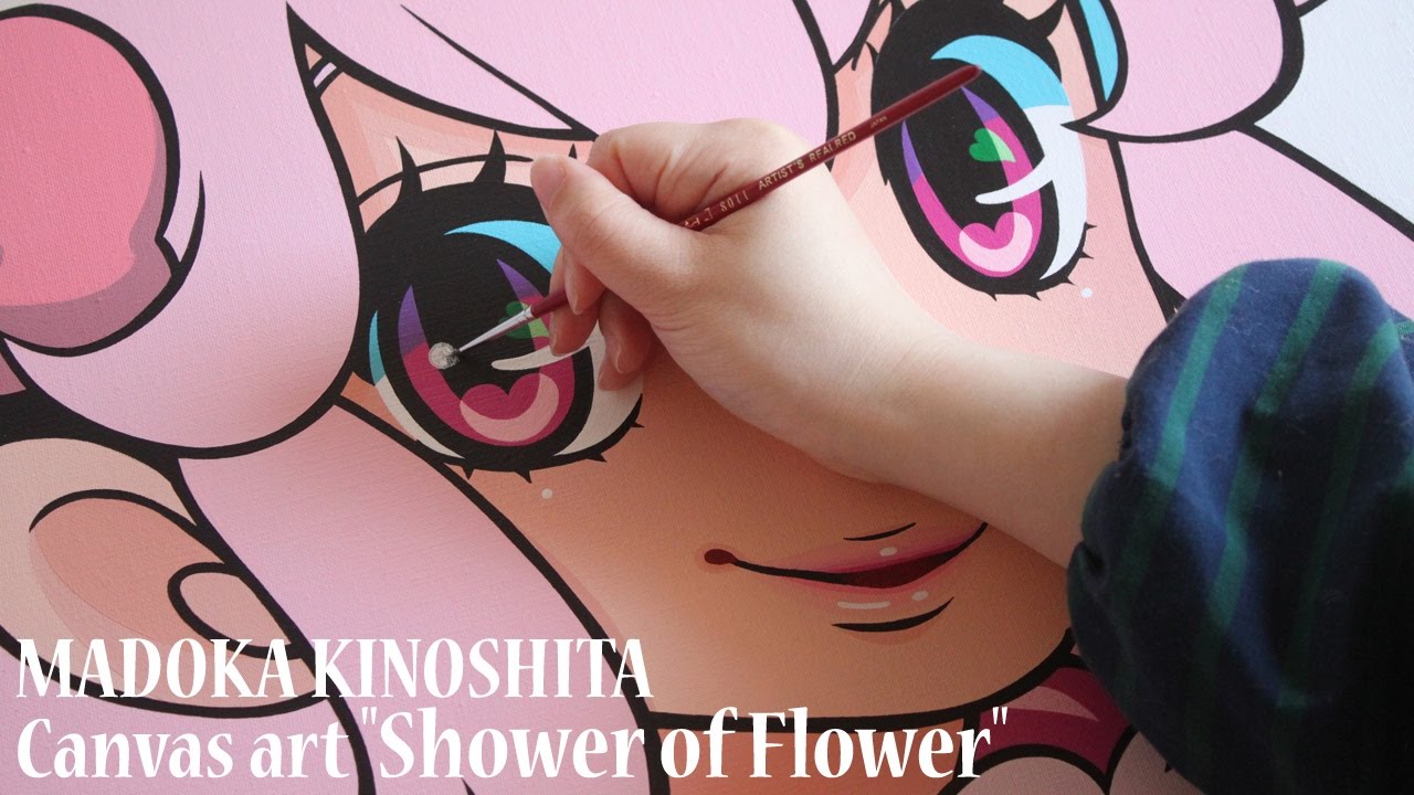 Акриловая краска на холсте “Shower of Flower”