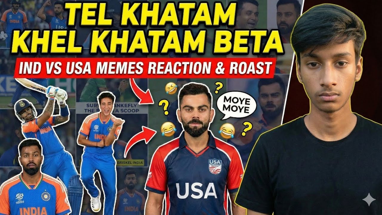 World Champion India vs USA: Naak Katne Wali Thi! 😰 | IND vs USA Memes Reaction & Rost